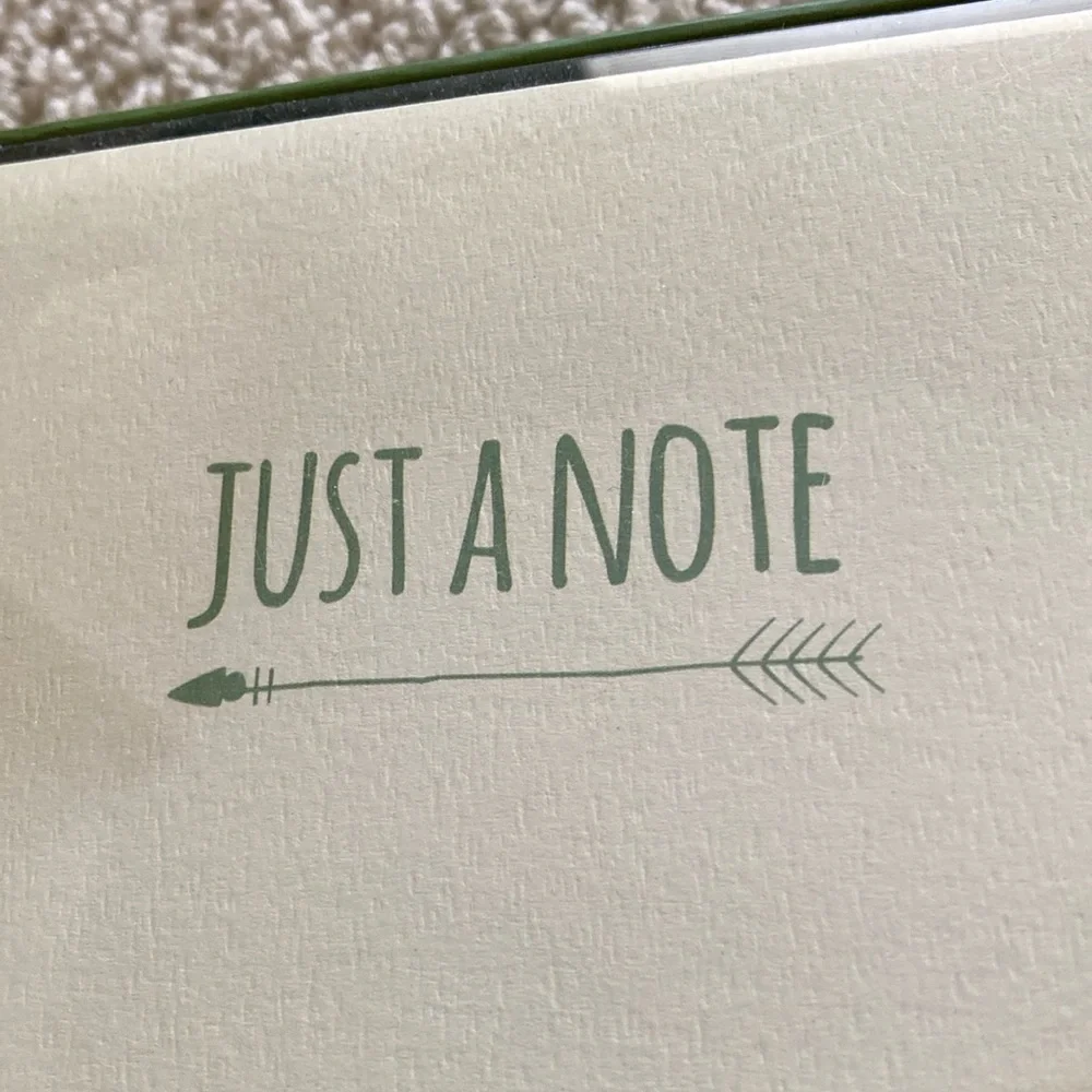 Stationery 15 Count “Just A Note” Greeting Cards Thank you Notes Envelopes NIB
